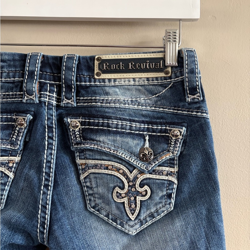 Rock‎ Revival Straight Leg Jeans Size 27 - Picture 5 of 7